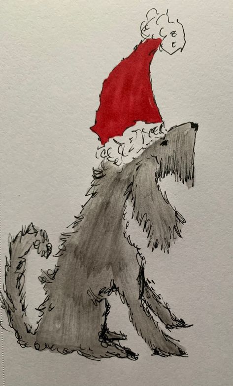 Ink Christmas Drawing, Christmas Marker Drawing, Pen And Ink Christmas Cards, Sketch Book Inspiration Creativity, Pencil Drawing Christmas, Sharpie Artwork, Watercolor And Sharpie, Present Drawing, Windows Ideas