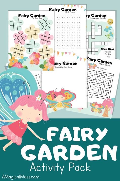 Get free printable fairy garden activity sheets! Subscribe to the blog and receive this activity pack right away for you to print. You may unsubscribe at any time. This adorable free printable contains activities that are fun for the family. If you're staying in more often, set the kids up with this cute activity pack full of fairies and magical designs. Contains a maze, crossword puzzle, dot game, tic tac toe, and a word search.   #fairies #fairygarden #printable #activitypack #activitysheets Fairy Activities For Kids, Fairy Decorations, Garden Activity, Magical Crafts, Fairy Games, Printable Activity Sheets, Dots Game, Garden Activities, Maze Game