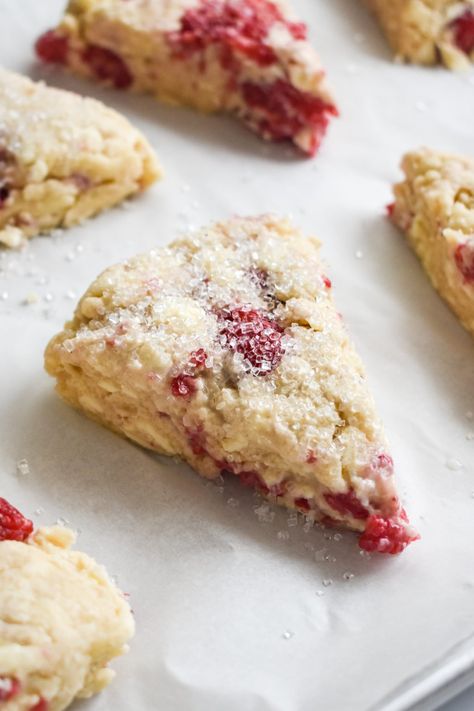 Raspberry Scones Recipe Easy, Raspberry Scones Recipe, Hosting A Brunch, Raspberry Muffin Recipes, Dance Around The Kitchen, Berry Scones, Homemade Blueberry Muffins, Raspberry Scones, How To Make Scones