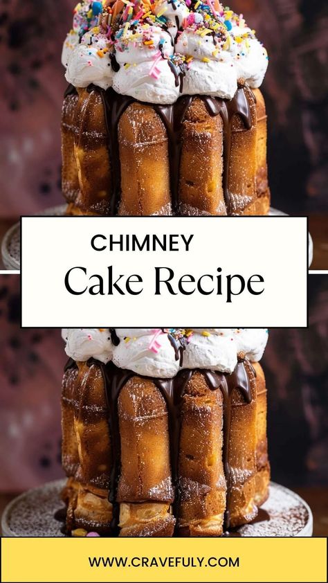 Chimney Cake Recipe – Cravefuly Chimney Cake Recipe, Chimney Cake, Small Microwave, Vanilla Whipped Cream, Fudge Sauce, Sweet Delights, Hot Fudge, Instant Yeast, Baking Pans