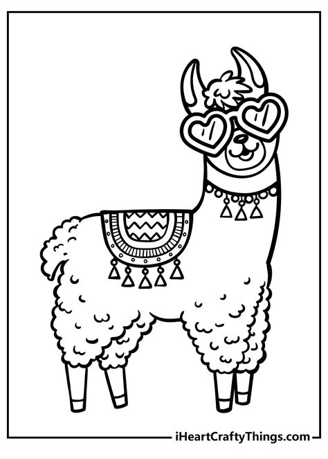 2nd Grade Coloring Sheets Free Printable, Alpaca Coloring Pages, Llama Coloring Page Free Printable, Fiesta Coloring Pages, Alpaca Craft, Llama Coloring Page, Llama Tattoo, Coloring Pages Animals, Palette Playground