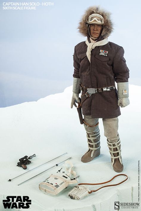 Sixth Scale Figure - Captain Han Solo - Hoth #2134 Han Solo Hoth, Brown Parka, Blue Parka, Star Wars Han Solo, Star Wars Episode Iv, Star Wars 1977, Empire Strikes Back, Star Wars Action Figures, The Empire Strikes Back