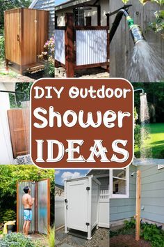 Outside Shower Ideas, Diy Outdoor Shower Ideas, Outdoor Shower Ideas, Portable Outdoor Shower, Outside Showers, Fall Landscaping, Outdoor Shower Enclosure, Outdoor Shower Diy, Mailbox Landscaping