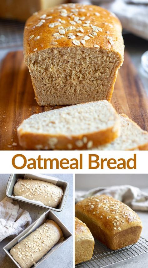 Honey Oatmeal Bread, Healthy Bread Recipe, Oatmeal Bread Recipe, Oat Bread Recipe, Healthy Bread Recipes, Oatmeal Bread, Homemade Oatmeal, Easy Oatmeal, Healthy Bread