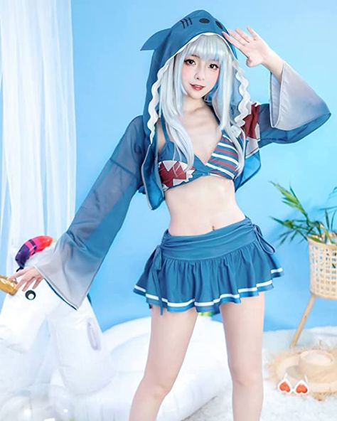 Genshin Swimsuit, Nilou Cosplay, Venti Cosplay, Shark Swimsuit, Mushroom Outfit, Cosplay Genshin, Bathing Suit For Women, Cosplay Idea, Diy Swimsuit