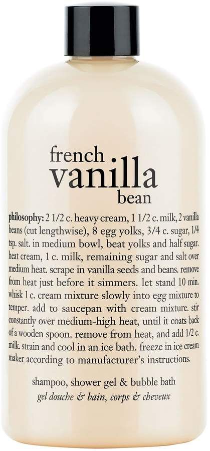 Philosophy 'french Vanilla Bean' Shampoo, Shower Gel & Bubble Bath French Vanilla Bean, Mha Dr, Bean Ice Cream, Vanilla Bean Ice Cream, French Vanilla, Bubble Bath, Heavy Cream, Christmas Wishlist, Vanilla Bean