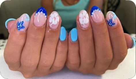 Nail Ideas Designs Summer, The Summer I Turned Pretty Nail Ideas, Nail Designs For Mexico, Mamma Mia Nail Art, Cute Greece Nails, Back To School Nail Ideas For Teens, Bermuda Nails, Utah Girl Nails, Outer Banks Nails