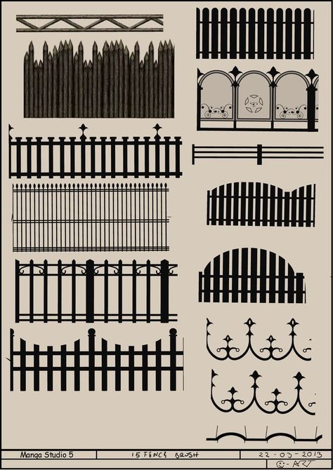 MangaStudio5/ClipStudioPaint 15 Fence Brushes by CyART-CiprianFlorea.deviantart.com on @DeviantArt Clip Studio Paint Brushes, Infinite Painter, Drawing Pics, Manga Studio, Textures And Tones, Free Brush, Clip Studio Paint, Alcohol Markers, Colouring Book