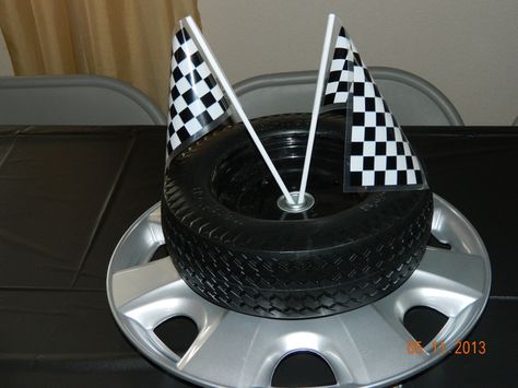 Disney cars centerpieces Disney Cars Centerpieces, Cars Centerpieces, 2 Birthday Party Ideas, Car Centerpieces, Gala Centerpieces, Tire Cake, 2 Birthday Party, Wheel Cake, Birthday Theme Decoration