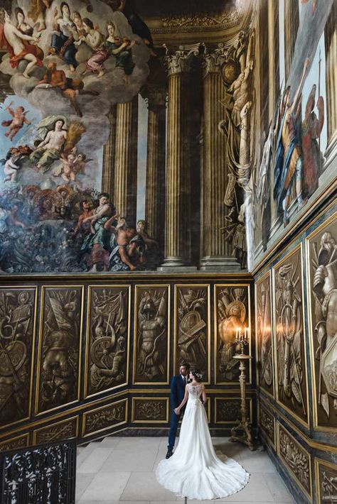 Wedding Venues Dark Academia, Vintage Royal Wedding Theme, Dark Academia Wedding Venue Aesthetic, Historic Wedding Venues, Hampton Court Palace Wedding, Othello Art, Royal Wedding Aesthetic, Royalty Wedding Theme, Academia Wedding