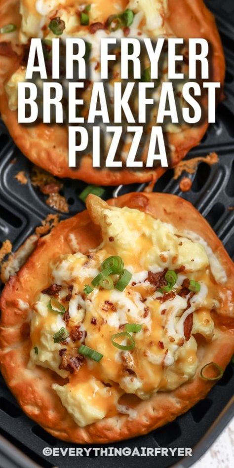 Easy Dinner With Biscuit Dough, Easy Air Fryer Breakfasts, Mini Breakfast Pizza, Flaky Biscuit Pizza Air Fryer, Easy Breakfast Air Fryer, Best Air Fryer Recipes Breakfast, Air Fryer Biscuits Canned Recipes, Easy Air Fryer Meals Healthy Breakfast, Breakfast Pizza With Biscuit Crust