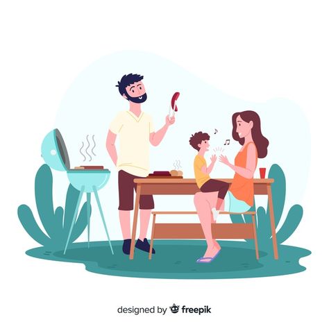 Outdoors Activities, Ads Design, Poster Ads, Family Illustration, Kids Artwork, Recreational Activities, Vector Free Download, Graphic Editing, Vector Hand