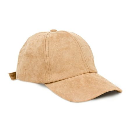 TAN SUEDE BASEBALL CAP HAT Size: One Size.  Color: Brown.  Gender: male.  Age Group: adult.