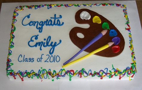 graduation cakes  artist | Artist's Cake by TheCraftyBlackbird, via Flickr Artist Graduation Party, Artist Cake, 80th Birthday Party, Graduation Cake, Graduation Cakes, Baking Ideas, Art Party, Fancy Cakes, 80th Birthday