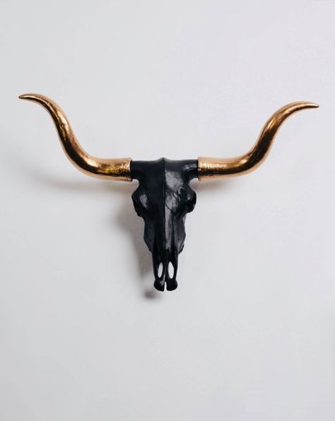 Longhorn Skull Decor, Animal Head Wall Art, Bull Face, Black Gold Bedroom, Faux Animal Head, Painted Cow Skulls, Skull Animal, Cow Skull Decor, White Faux Taxidermy