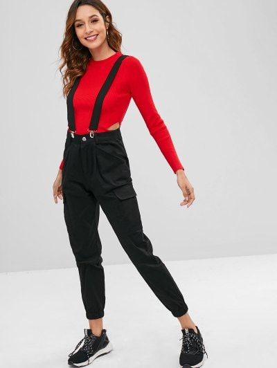 This outfit is so cute I love the suspenders! Suspender Cargo Pants - Black M #ootd #ootdfashion #ootdwomen #outfits #outfitideas #womensfashion #fashion #fashiontrends #fashionoutfits #everydaystyle #suspenders Pants With Suspenders, Casual Pants For Women, Classic Clothes, Black Suspenders, Suspenders For Women, Suspender Pants, Fashion Photography Inspiration, Cartoon Girl, Everyday Outfit