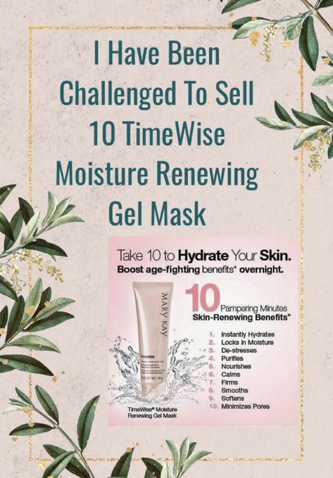 Mary Kay Challenge Ideas, Mary Kay Challenge, Mary Kay Facebook, Mary Kay Consultant, Challenge Ideas, Mary Kay Timewise, Mary Kay Business, Skin Care Range, Gel Mask