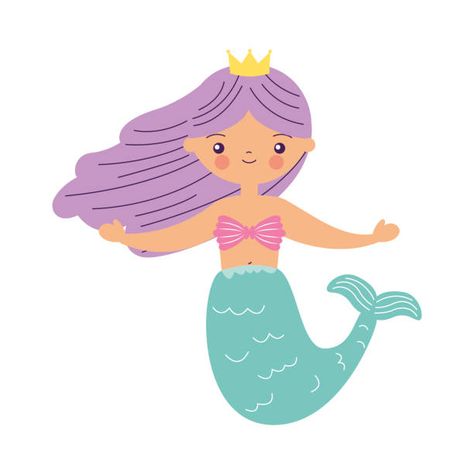 Mermaid Illustrations, Mermaid Vector, Mermaid Cartoon, Mermaid Poster, Mermaid Clipart, Mermaid Illustration, Toile Pattern, Cute Mermaid, Mermaid Art