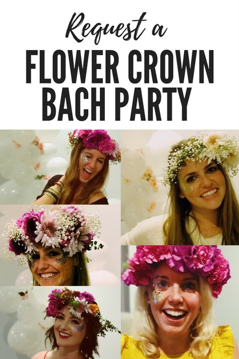 Add these Floral Bachelorette Party Decorations to Your Floral Themed Bachelorette Weekend Bachelorette Party Hashtags, Asheville Bachelorette, Bachelorette Party Beach Theme, Bachelorette Activities, Flower Crown Party, Floral Bachelorette Party, Floral Bachelorette, Austin Bachelorette Party, Bachelorette Party Activities