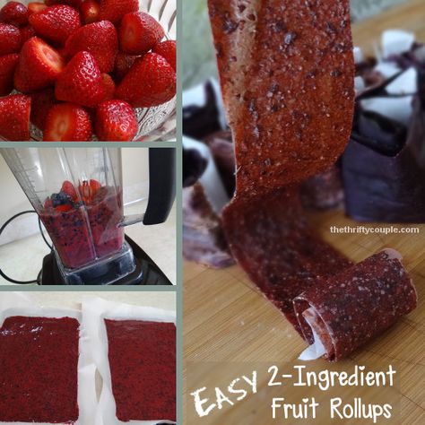 How to make homemade fruit roll-ups and fruit leather.  No additives, totally natural, only 2 ingredients and super simple to make. Diy Fruit Roll Ups In Oven, Homemade Fruit Strips, Fruit Strips Recipe, Diy Fruit Strips, Fruit Rollups, Homemade Fruit Leather, Fruit Strips, Healthy Fruit Desserts, Diy Snacks