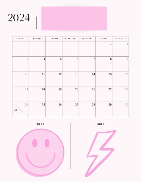 Preppy Calendar, Preppy Planner, Planner Pink, Lightning Bolt, Smiley Face, Smiley, 9 And 10, United States, 10 Things