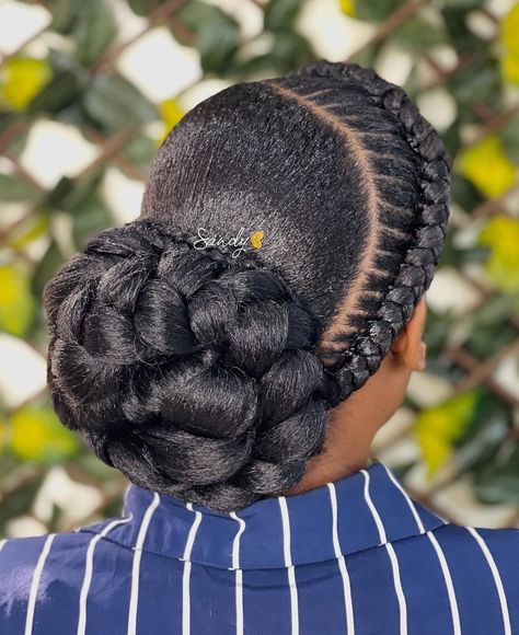 Bridesmaid Braids Hairstyles, Wedding Hairstyles For Black Women Updo Bridesmaid Hair Style, Bridesmaid Updo Black Hair, Hairstyles For Wedding Black Women, Black Woman Updo Wedding, Braids Bun For Black Women, Bob Hairstyles For Wedding, Black Woman Bridal Hair Updo, Wedding Black Women