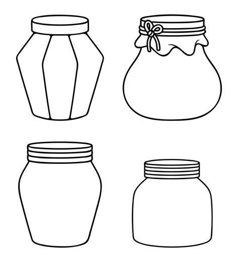 Mason Jar Pattern Free Printable, Mason Jar Drawing Simple, Jar Printables Free, Jar Of Template, Free Printable Crafts For Kids, Mason Jar Template, Mason Jar Printables, Printable Crafts For Kids, Craft Area Organization