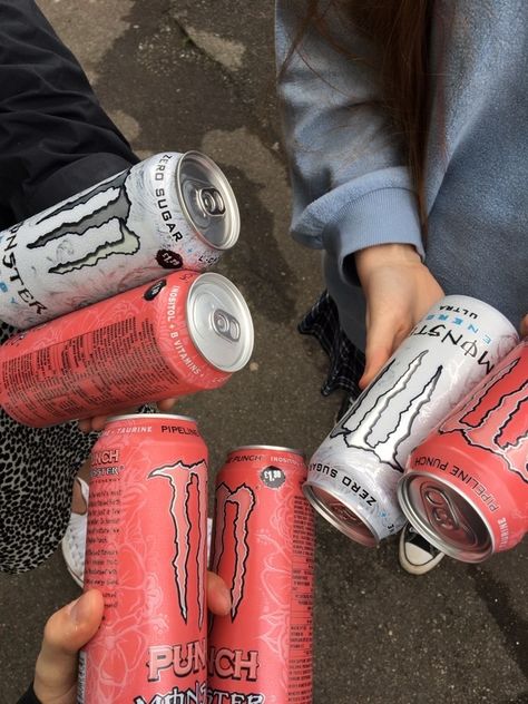 Pink monster white monster scenecore teen friendship monster energy aesthetic lgbt Pink Monster Drink, Monsters Drink, Teen Friendship, Monster Energy Aesthetic, Pink Monsters, White Monster, Energy Aesthetic, Monster Decorations, Pink Monster