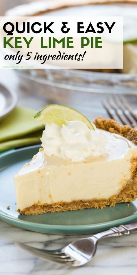 Easy Key Lime Pie, Summer Pie Recipes, Key Lime Pie Easy, Key Lime Pie Recipe, Homemade Graham Cracker Crust, Lime Pie Recipe, Summer Pie, Keylime Pie Recipe, Homemade Graham Crackers