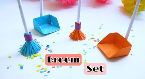 Diy paper Broom 🧹 Set / Broom / How to make Broom / Easy Craft ideas/ Kids Project/ Creation by Asma Hey Crafties Welcome to My channel "Creation by Asma" 🌸🌸🌸🌸🌸🌸🌸🌸🌸🌸🌸🌸🌸🌸🌸🌸🌸 ❤️Here on Creation by Asma/ Show you Origami art, greeting card and many more things. ❤️On my Channel " Creation by Asma" you will find the beautiful Art and Craft stuff that helps you to learn easy art and craft ❤️Hope you will love it and appreciate my work. ❤️Please 🙏 Subscribe l Easy Art And Craft, Easy Craft Ideas, Easy Arts And Crafts, Easy Art, Craft Stuff, Easy Craft, Origami Art, Projects For Kids, Diy Paper