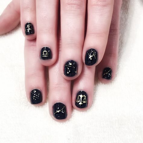 Astrological nails are a must-have! You can either customize to your astrological sign (this is Libra!) or have them all! What's your sign?    #horoscope #astrology #astrologicalnails #nails #nailart #mojospa #getyourmojoon #chicagonails #chicago #feelgoodbeautyco #nailspa Libra Sign Nails, Astrology Nail Designs, Libra Zodiac Nails, Libra Birthday Nails Design, Libra Nail Art, Astrological Nails, Libra Inspired Nails, Horoscope Nails, Libra Nails Design