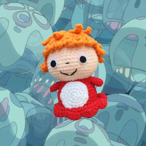 Ponyo Crochet Pattern - dumblingcrochet's Ko-fi Shop - Ko-fi ❤️ Where creators get support from fans through donations, memberships, shop sales and more! The original 'Buy Me a Coffee' Page. Ponyo Crochet, 12 Zodiac Animals, Sea Princess, Zodiac Animals, 4 Ply Yarn, Year Of The Rabbit, 12 Zodiac, Fabric Glue, Tapestry Needle