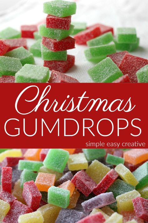 Christmas Gumdrops Recipe :: #gumdrops #christmascandy Christmas Gummy Candies, Gumdrops Recipe, Christmas Gummies, Christmas Gumdrops, Gumdrop Recipe, Pear Pudding, Christmas Dinner Desserts, Upcycled Christmas, Christmas Dessert Table