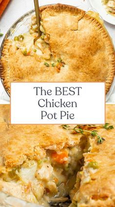 The Best Chicken Pot Pie, Chicken And Leek Pie, Easy Chicken Pot Pie Recipe, Amish Chicken, Best Chicken Pot Pie, Leek Pie, Homemade Chicken Pot Pie, Chicken Pot Pie Recipe, Pot Pie Recipe