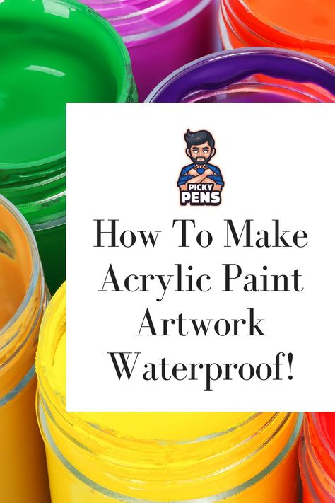 In this article, we go over how you are able to make acrylic paint waterproof. We go over a commercial product as well as a few common household items that people have tried too! How To Seal Acrylic Paint On Ceramic, Crafts With Acrylic Paint, How To Make Cheap Paint Thicker, Acrylic Paint On Plastic, Cats Health, Paintings Wall Decor, Nature Paint, Paint Sealant, School Fundraising