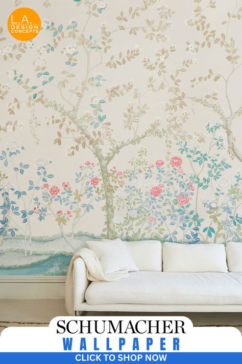 Schumacher's Madame De Pompadour Alabaster Wallpaper Wainscoting Interior Design, Framed Wallpaper Panels, Zuber Wallpaper, Wallpaper Trim, Schumacher Wallpaper, Set Wallpaper, Room Of One's Own, Aesthetic Room Ideas, Animals Photography