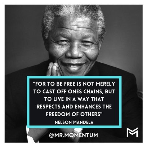 Nick G. 🏡 Realtor & Mentor on Instagram: “One of my all-time favorite quotes when it comes to "FREEDOM"⁠ ⁠ Freedom isn't just about ourselves.  Someone who is truly free showcases…” Nelson Mandela, Real Life Quotes, The Freedom, Favorite Quotes, All About Time, Real Life, This Is Us, Life Quotes, Inspirational Quotes