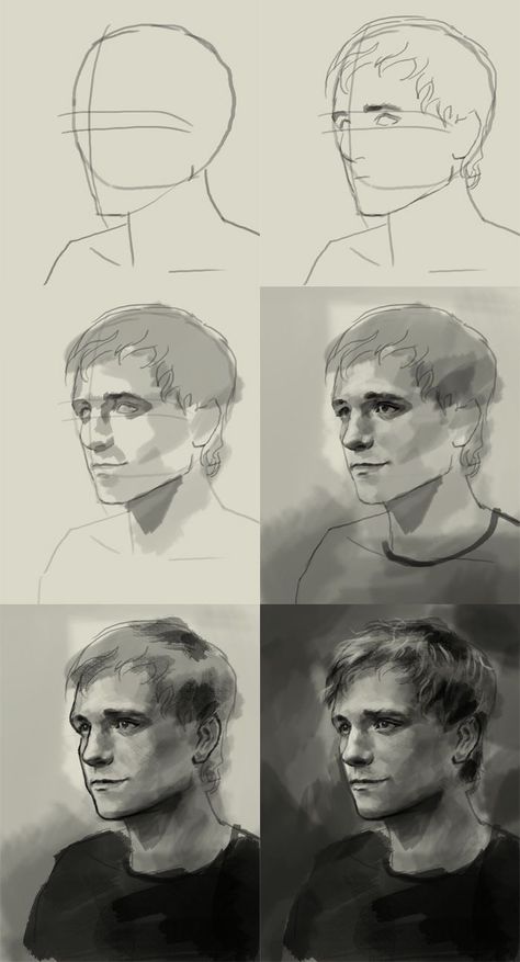 Draw Human Face, How To Draw Human, Face Portraits, Draw Human, Human Drawing, Peeta Mellark, Drawing Faces, Portrait Sketches, Human Face