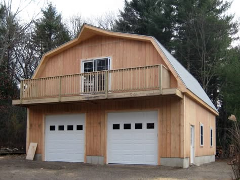 Barn Loft Apartment, Barn Style Garage, Gambrel Barn, Gambrel Style, Frame Cabins, Plan Garage, Building A Pole Barn, Car Ports, Garage Guest House