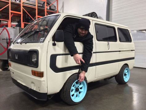 BaT Success Story: Mitsubishi Mini Cab Kei Van Transformed Into Half-Pint Renndienst Runner | Bring a Trailer Kei Van, Badass Jeep, Suzuki Carry, Suzuki Wagon R, Kei Car, Wagon R, Van Car, Mini Camper, Mini Bus