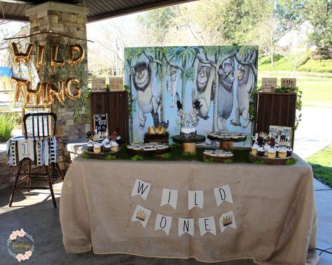 Where the Wild Things Are Birthday Party Ideas | Photo 2 of 24 Wild Things Are Birthday Party, Wild Things Party, Baby First Birthday Themes, Pink And Gold Birthday Party, Wild Birthday Party, Boys First Birthday Party Ideas, Boys 1st Birthday Party Ideas, Wild One Birthday Party, 1st Birthday Party Themes