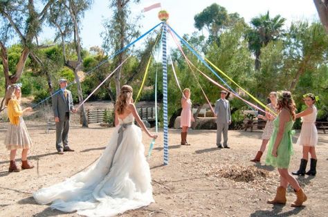 may poles for a summer wedding...fun idea May Pole, Whimsical Photoshoot, May Days, May Weddings, Beltane, Photo Couple, May Flowers, Alternative Wedding, Party Inspiration