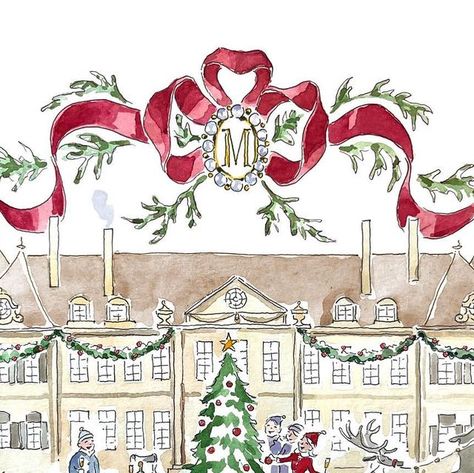 Lina Nordin Gee on Instagram: "This holiday season I especially loved creating this Christmas card for Chateau de Missery, it’s absolutely filled with little cheerful details! ♥️" Christmas Watercolor, Christmas Card, Holiday Season, Christmas Cards, Computer, Illustrations, Christmas, On Instagram, Instagram