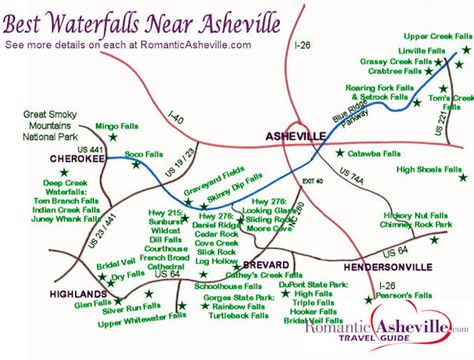 Asheville NC Waterfall Map trip is mapped out Nc Waterfalls, Road Trip Map, Dream Trips, North Carolina Travel, Western Nc, Nc Mountains, Carolina Girl, North Carolina Mountains, Birthday Trip