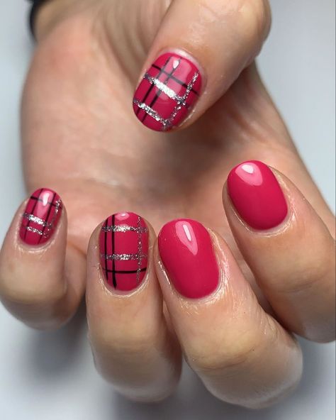 Scottish Nails, Quilt Nails, Tartan Nails, Ocean Nails, Plaid Nails, North Coast, Nail Design, Full Set, Tartan