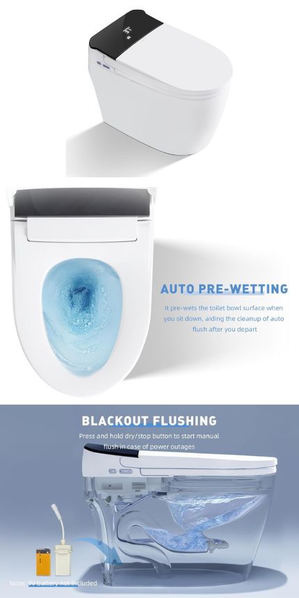 Smart Bidet Toilet Combo Bidet Toilet Combo, Seat Auto, Water Sprayer, Smart Toilet, Bidet Toilet, Heated Seat, Smart Gadget, Ceiling Fan In Kitchen, Bath Fixtures