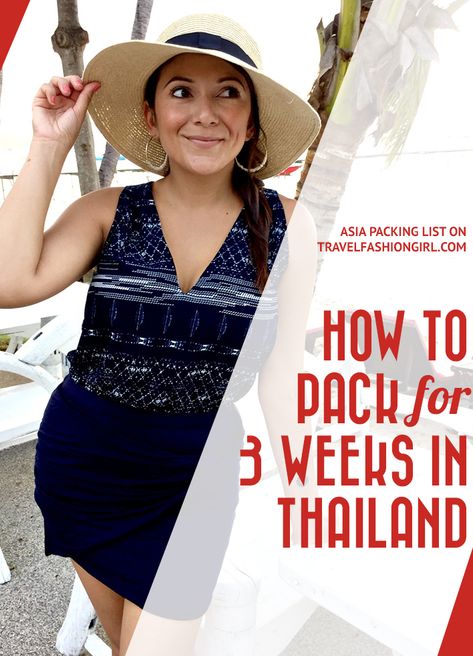 How I Packed Carry-on Only for 3 Weeks in Thailand Southeast Asia Packing, Bali Packing List, 2 Weeks In Thailand, Asia Packing List, Thailand Packing List, Traveling Thailand, Thai Beach, Thailand Packing, Thailand Outfit