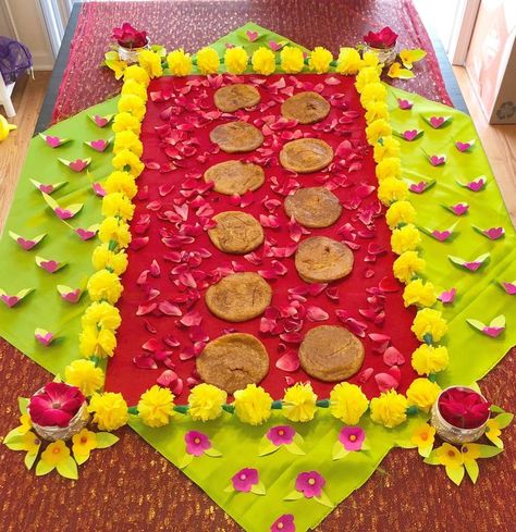 Annaprasanna Decoration Ideas, Bhogi Pallu Decoration At Home, Indian Baby Shower Decorations, Indian Baby Showers, Kids Milestones, Baby Boy Newborn Photography, 1st Birthday Girl Decorations, Baby Milestones Pictures, Baby Backdrop