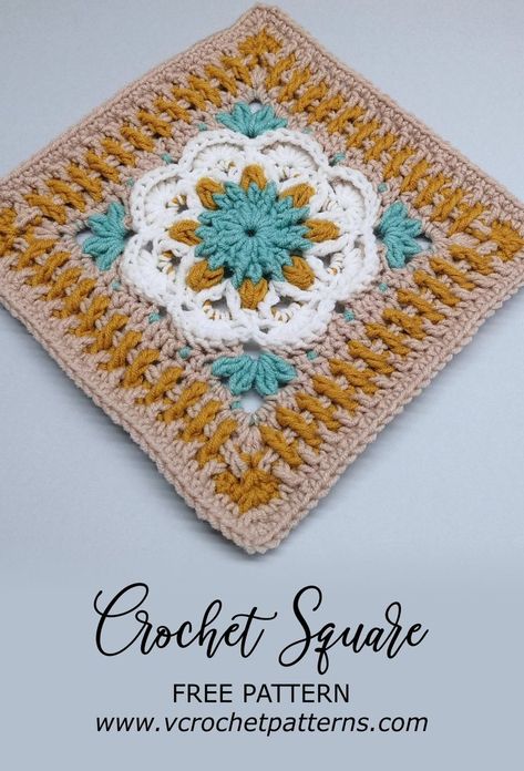 2023 Crochet, Three Color Granny Square Pattern, Complex Granny Square, 3d Granny Square Pattern, Large Granny Square Pattern, Aztec Granny Square Crochet, Crochet Borders For Blankets, Crochet Flower Granny Square Pattern, Motifs Afghans