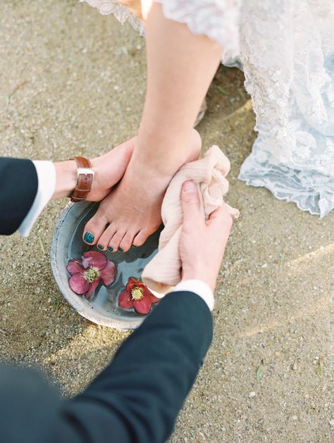 foot washing ceremony photo: Gaby J Unity Ideas, Wedding Shot List, Unity Ceremony, Religious Wedding, Wedding Traditions, Wedding Shot, Shot List, Ceremony Ideas, Sunflower Wedding